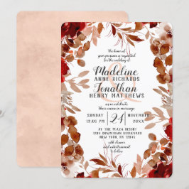 Rustikale Beauty Floral Fall Harvest Border Weddin Einladung