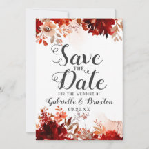 Rustikale Beauty Floral Wasserfarbe Save the Date
