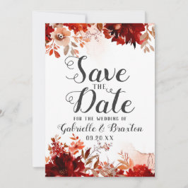 Rustikale Beauty Floral Wasserfarbe Save the Date