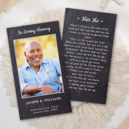 Rustikale Beerdigungskarte Beileid Gedenkkarte für