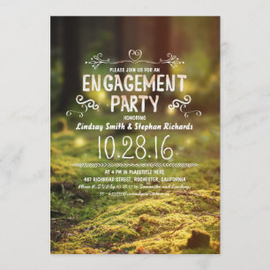 Rustikale Begegnung im Wald Einladung