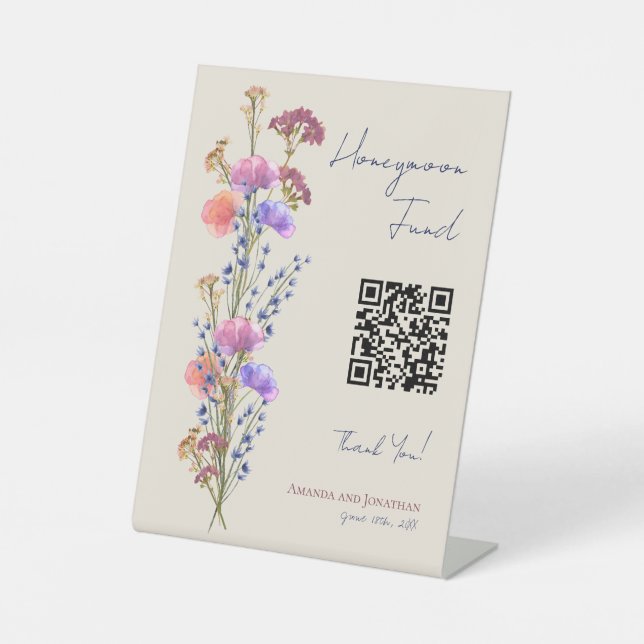 Rustikale Beige Hochzeitsfeier Sockelschild (Vorderseite)