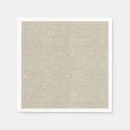 Rustikale Beige Linen bedruckt Serviette