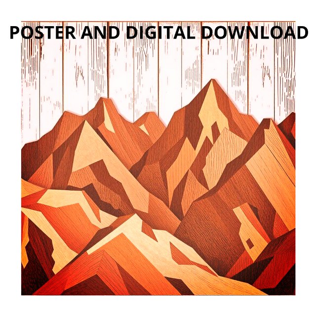 Rustikale Bergbaukunst im Bio Holz-Hintergrund Poster (Von Creator hochgeladen)