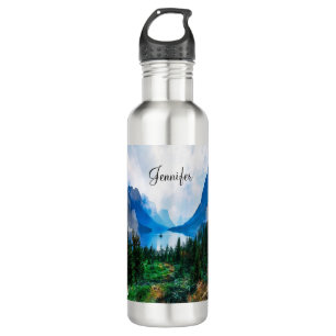 Rustikale Berge Landschaftliche Natur Edelstahlflasche