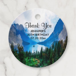 Rustikale Berge Landschaftliche Natur Geburtstag Geschenkanhänger