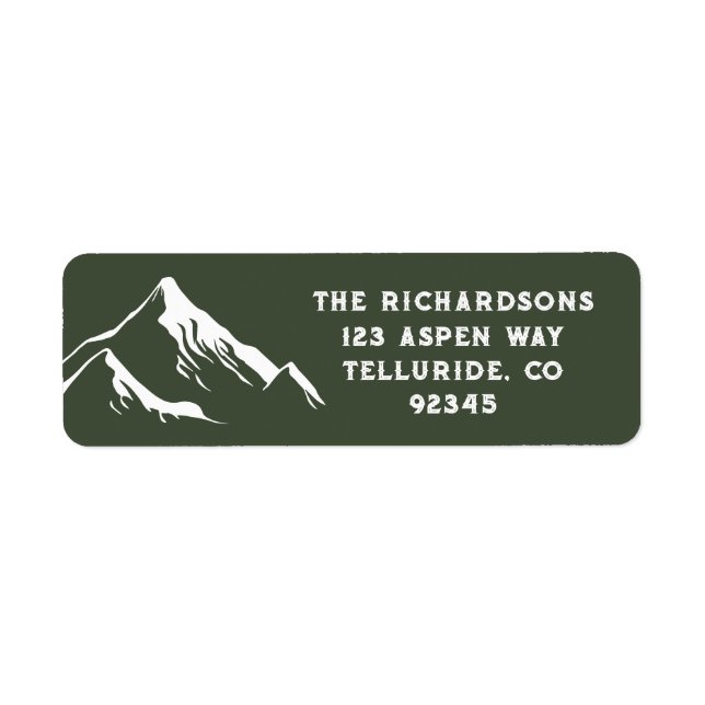 Rustikale Berge Personalisiert Familienname Skigeb (Vorne)