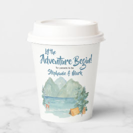 Rustikale Berge Wasserfarbenerlebnis Kinderdusche Pappbecher