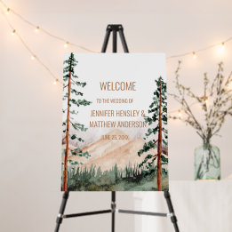 Rustikale Berglandschaft Außenschild Hochzeit