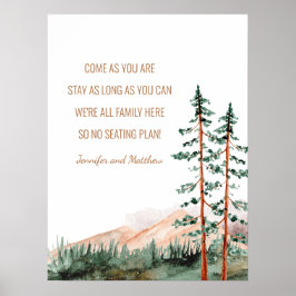 Rustikale Berglandschaft Keine Sitzplätzchen Hochz Poster