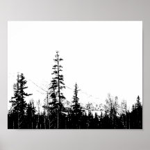 Rustikale Bergwaldlandschaft Wand an Wand Art Deco