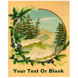 Rustikale Bergwelt Fotoskulptur Magnet