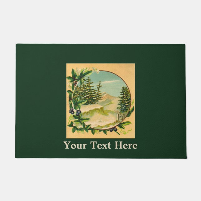 Rustikale Bergwelt Fußmatte (Vorderseite)