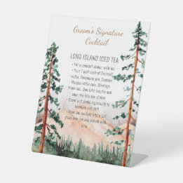 Rustikale Bergwelt Landschaftsgarten Unterschrift Sockelschild