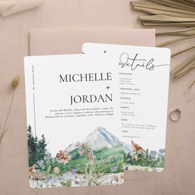 Rustikale Bergwildblume | Boho-Hochzeit Einladung (Von Creator hochgeladen)