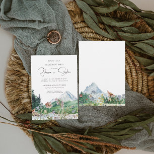 Rustikale Bergwildblume   Boho-Verlobungsparty Einladung