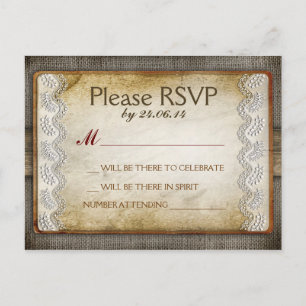 rustikale beunruhigte wedding uAwgpostkarten Einladungspostkarte