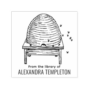 Rustikale Bienenvölker #2 Bibliotheksname Permastempel