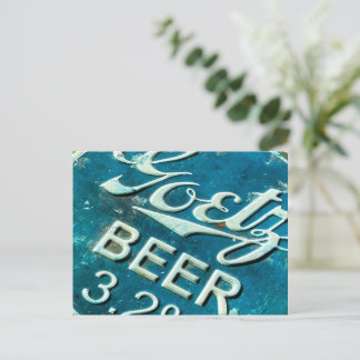 Rustikale Bierflasche Postkarte