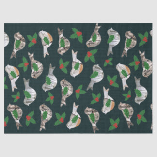 Rustikale Birch Bark Birds Red Holly Berry Weihnac Seidenpapier