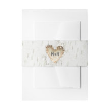 Rustikale Birch Bark Heart Wedding
