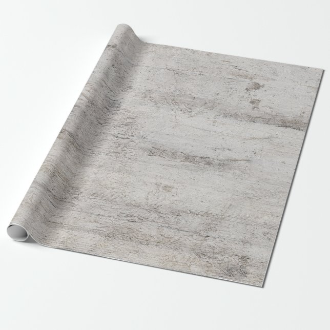 Rustikale Birkenbaum-Hochzeit mit grauer Holztextu Geschenkpapier (Ungerollt)