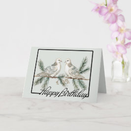 Rustikale Birthday Birds Karte