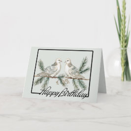 Rustikale Birthday Birds Karte