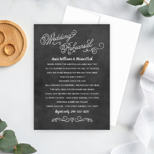 Rustikale Black Chalkboard Wedding Probe Einladung