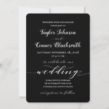 Rustikale Blacksmith White Calligraphy Wedding