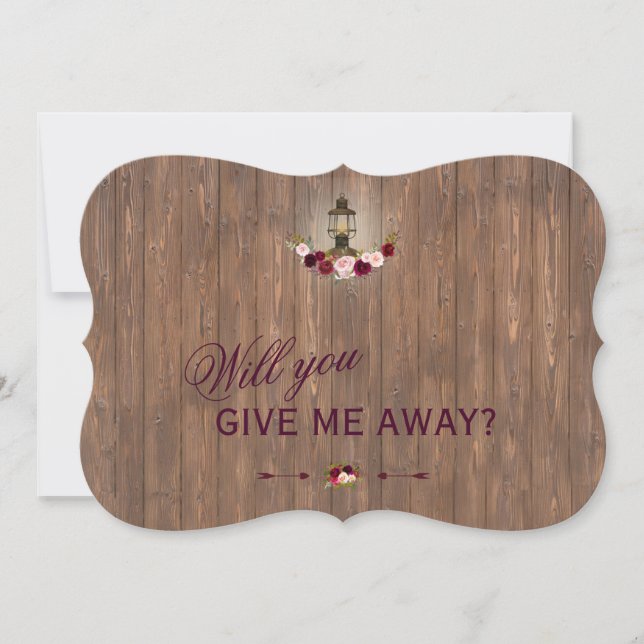 Rustikale, bläserne Laternenleuchte, die du mir ab Einladung (Vorderseite)