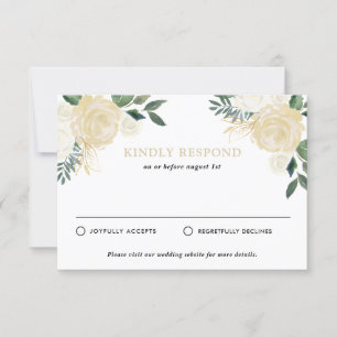 Rustikale, blasse Peonies Wedding RSVP Karte