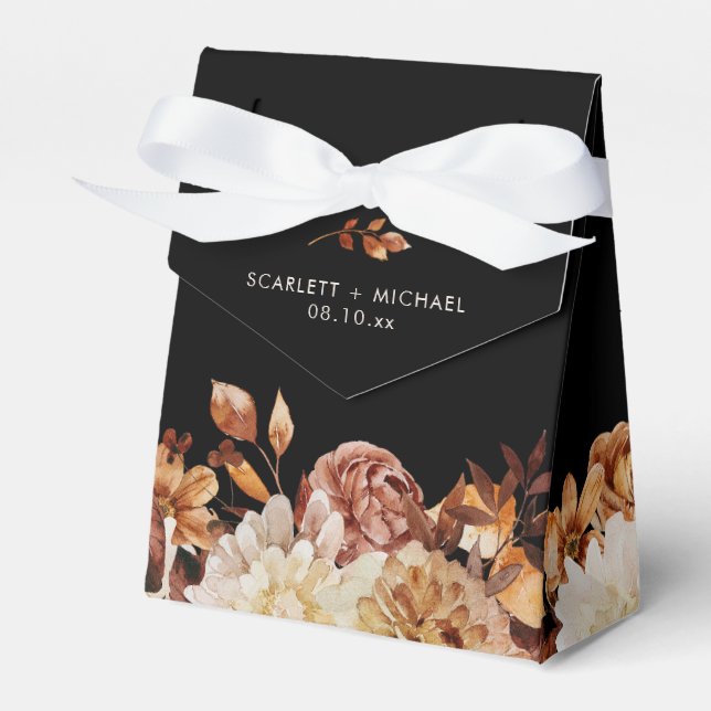 Rustikale Blätter Hochzeit Geschenkschachtel (Vorderseite)