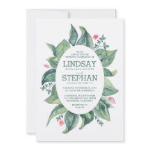 Rustikale Blätter Laurel Watercolor Wedding