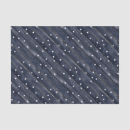 Rustikale blaue Holzsterne Seidenpapier