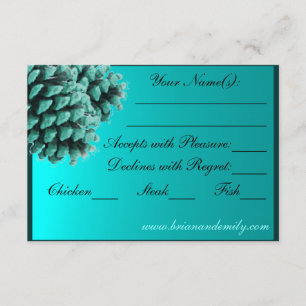 Rustikale blaue Winterpferde RSVP-Karten RSVP Karte