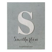 Rustikale Blauer Familienname Anfangsbuchstaben