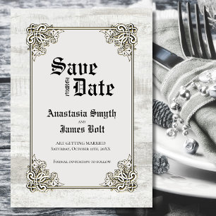 Rustikale Bleichholzschnitzel Save The Date