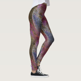 Rustikale, blinkende, geschmolzene Spritzen aus fa Leggings