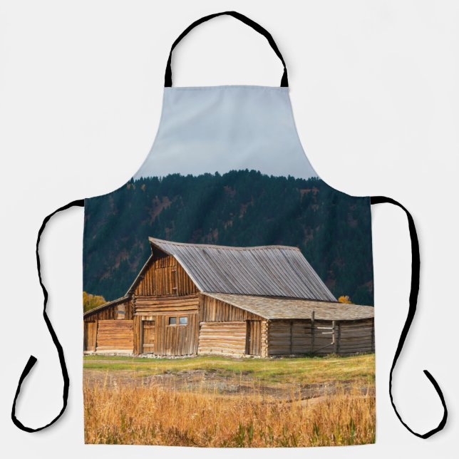 Rustikale Blockhütte im Grand Teton Nationalpark,  Schürze (Vorderseite)
