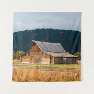 Rustikale Blockhütte im Grand Teton Nationalpark,  Wandteppich