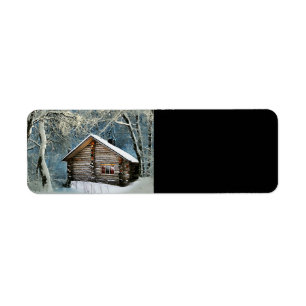 Rustikale Blockhütte Wintermagie