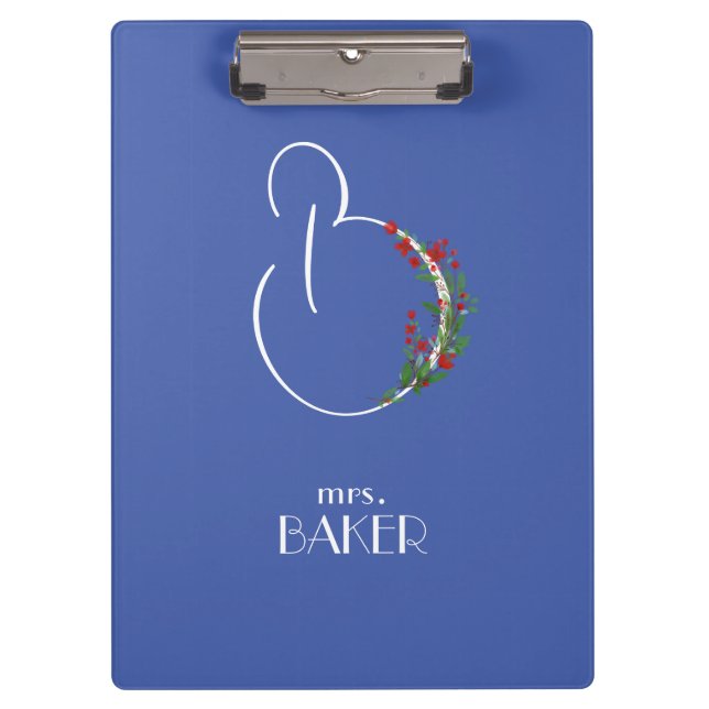 Rustikale Blume B Klemmbrett (Vorderseite)