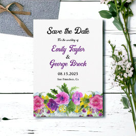 Rustikale Blume Botanische Blumenhochzeit Save The Date