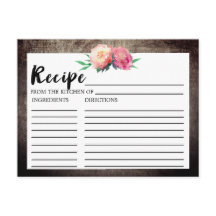 Rustikale Blume Bouquet Brautparty Weinkarte