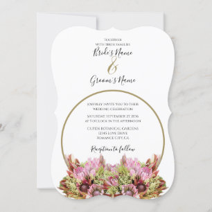 Rustikale Blume Bouquet Hochzeitseinladungen Einladung
