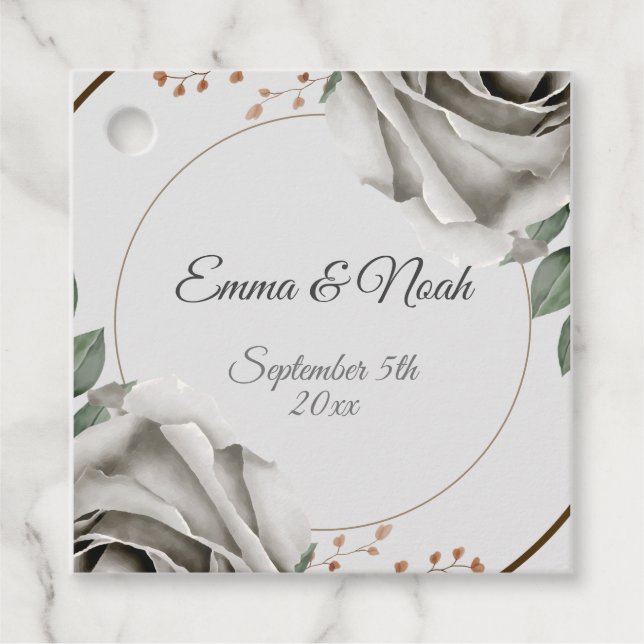 Rustikale Blume Geschenkanhänger (Vorderseite)