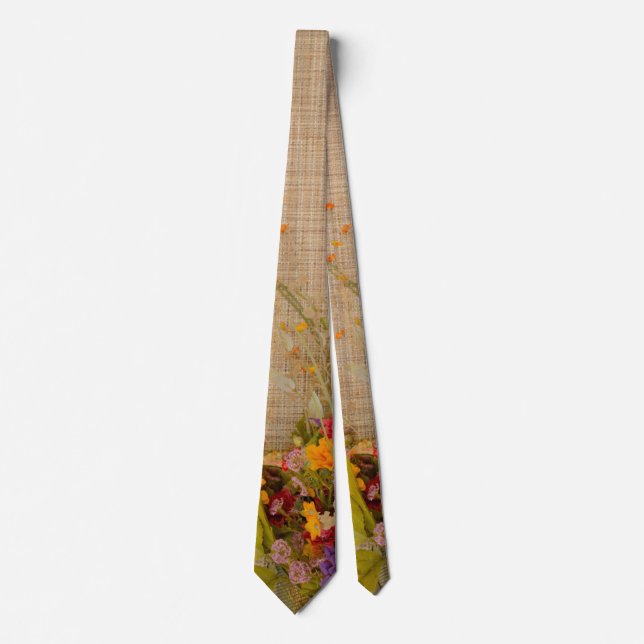 Rustikale Blume Hochzeit Neck Tie Krawatte (Vorderseite)