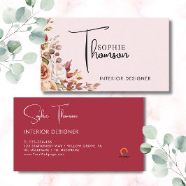 rustikale Blume im Herbst Visitenkarte