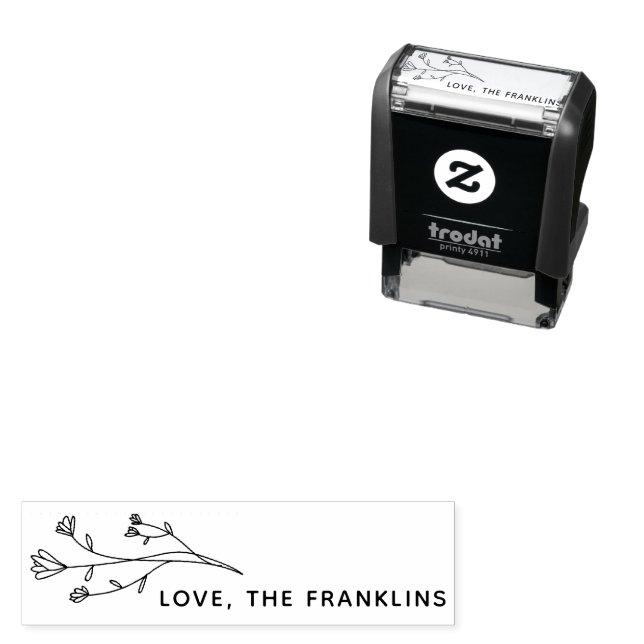 Rustikale Blume Liebe Permastempel (Beispiel)